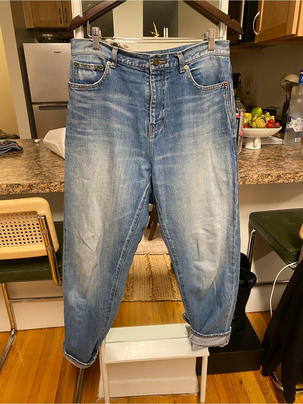 Saint Laurent Relaxed Light Blue Denim Jeans